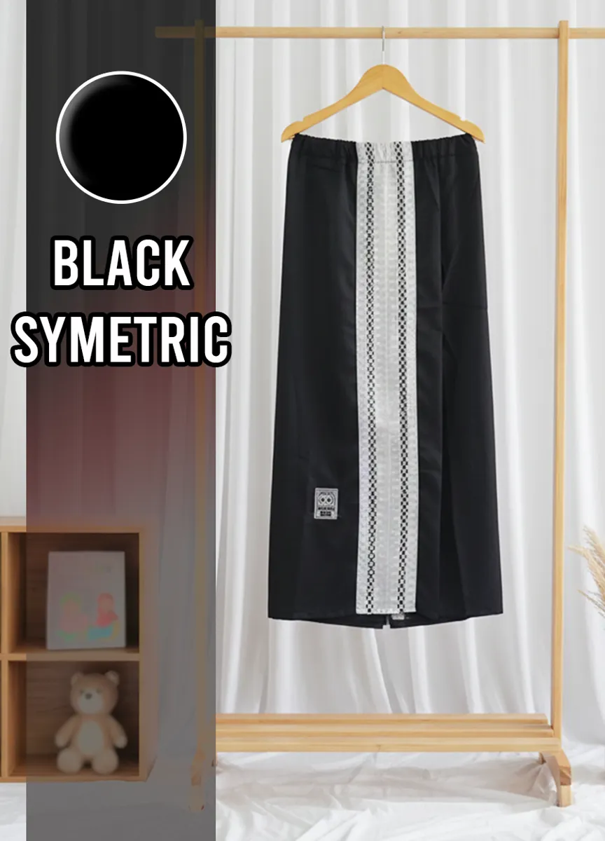 Foto produk Sarung Instan Anak Laki-Laki Motif Batik Symetric Warna Hitam Usia 1-10 Tahun