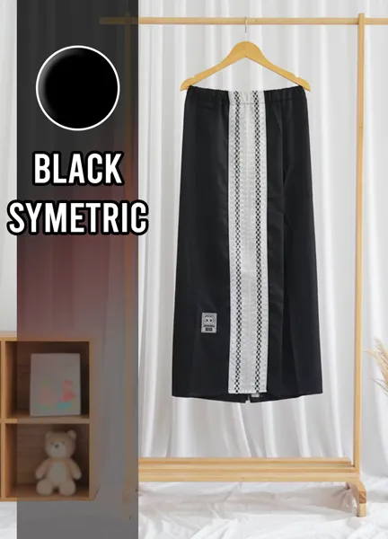 Foto produk Sarung Instan Anak Laki-Laki Motif Batik Symetric Warna Hitam Usia 1-10 Tahun